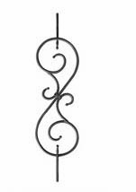 BF112 Steel Scroll Baluster-Round Bar