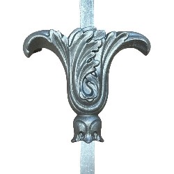 AFL-233 Die-Cast Aluminum 5/8" Floral Picket Insert