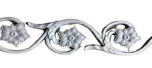 SCAF-09 Cast Aluminum Floral Scroll Frieze