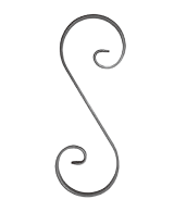 S010-1 Forged Steel S-Scroll w/ Fish Tails